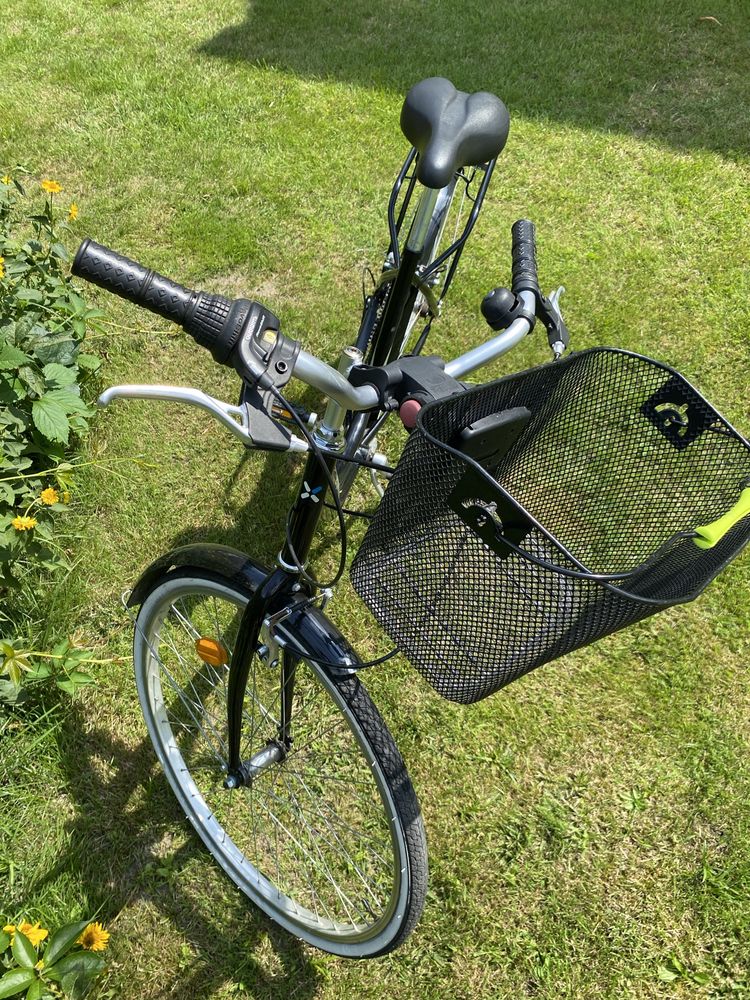 Rower miejski damski Btwin Elops 100 koła 26 rama S z koszykiem
