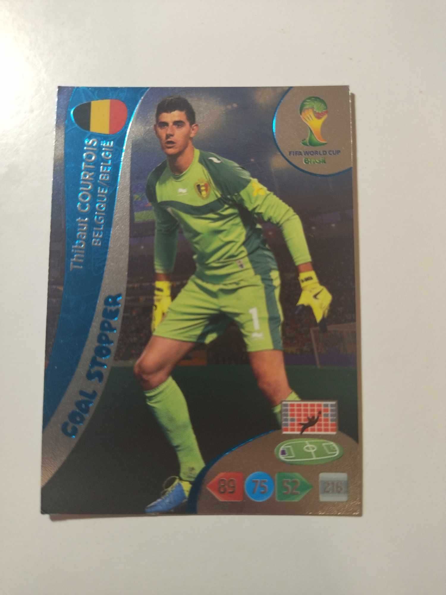 Karta piłkarska panini world cup brasil 2014 Thibaut Courtois goal sto
