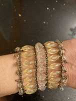 Pulseira com pedras amarelas/transparentes