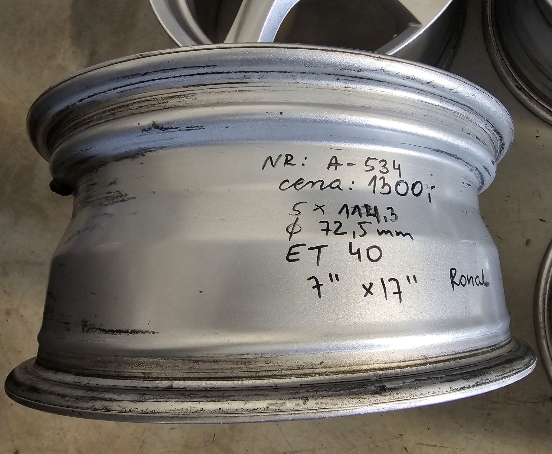 Alufelgi 17" 5x114,3 72,5mm