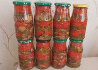 Баклажаны с помидорами 2023г, домашняя консервация на выбор