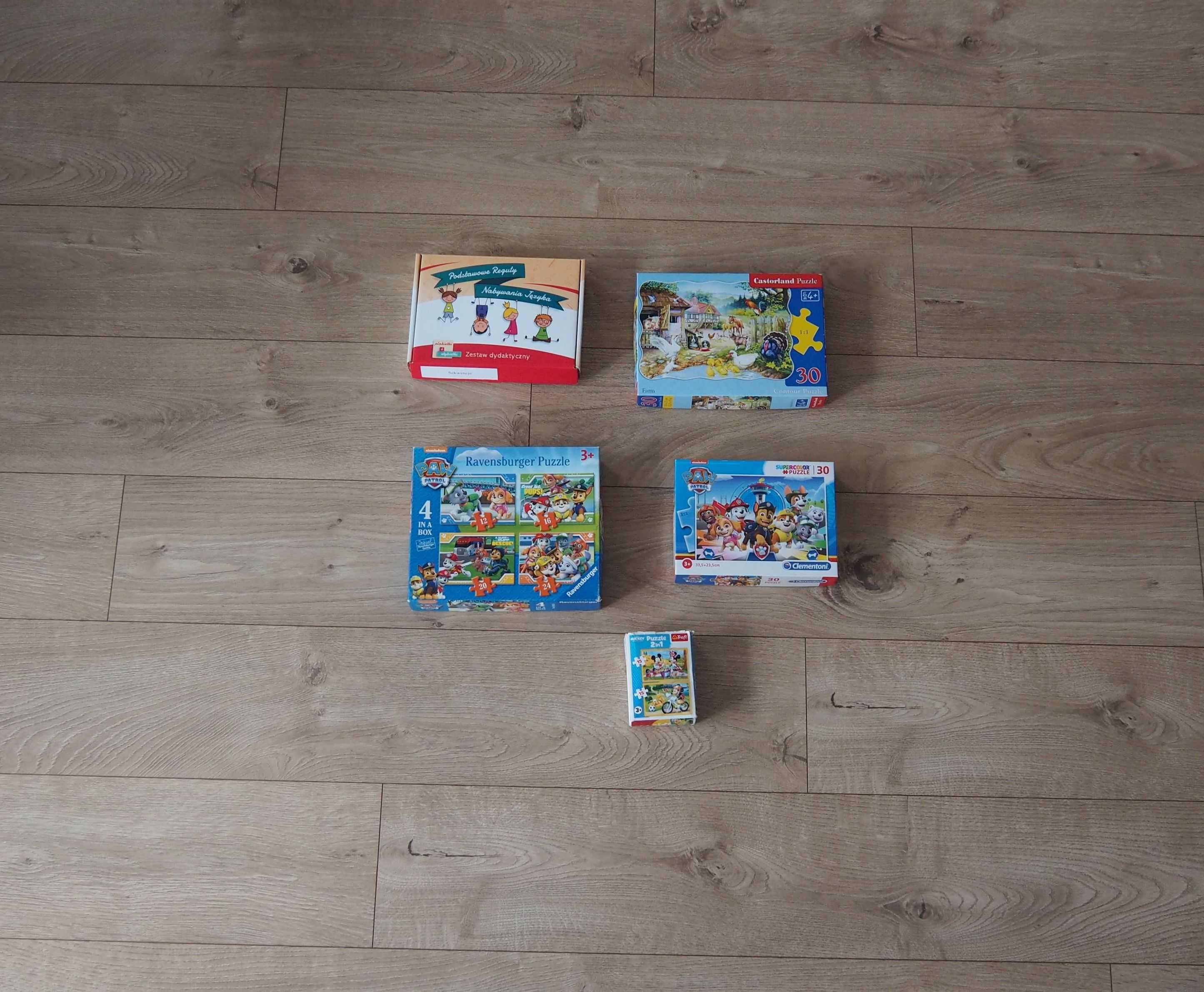 4szt +Gratis,Puzzle Psi Patrol, 3 + ,Ravensburger,Clementoni,Sekwencje