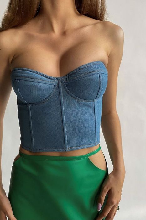 Корсет джинсовий Mon Blanche