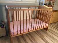 Łóżeczko dziecięce niemowlęce drewniane 120x60