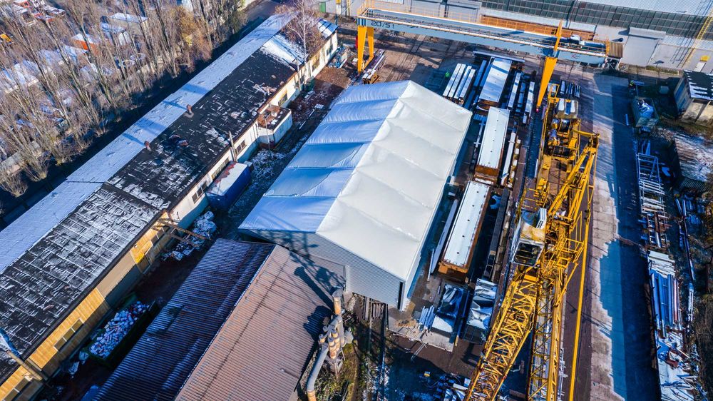 HALA namiotowa 15x20x4,5m magazynowa blacha trapez  EWENTA magazyn