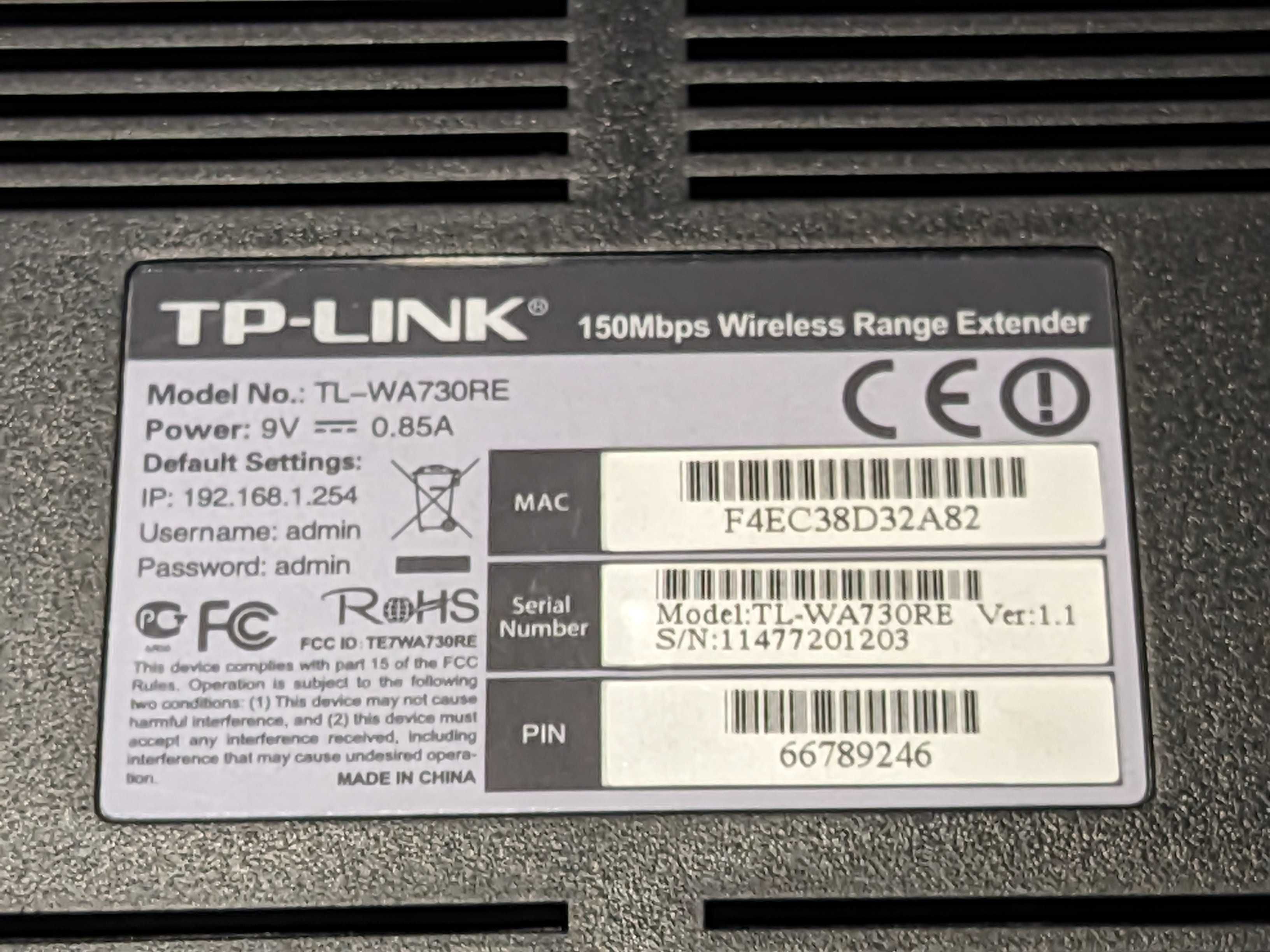 Усилитель репитор беспроводного сигнала TP-Link TL-WA730RE Wi-Fi