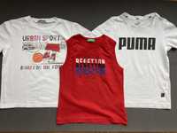 3x koszulka T-shirt Puma Benetton 98 104