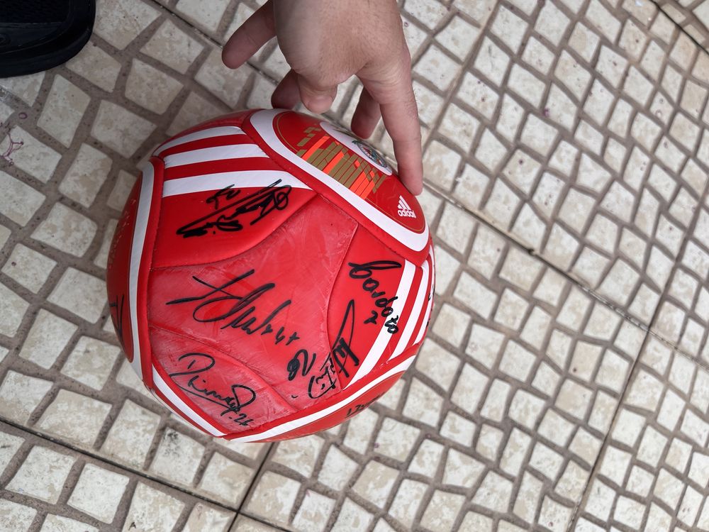 Bola Benfica assinada pela equipa