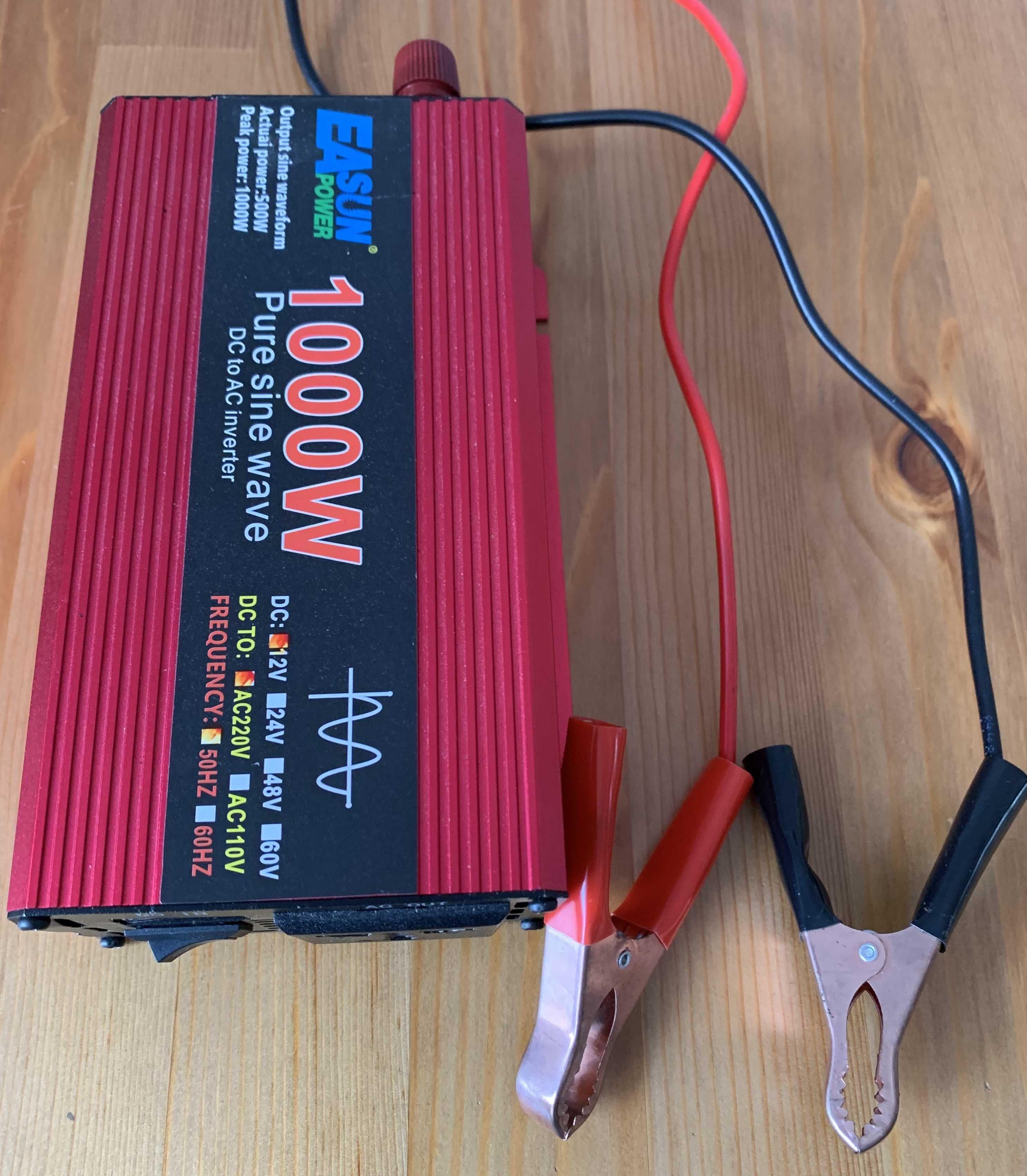 Przetwornica 1000W/12V czysty sinus z wyświetlaczem