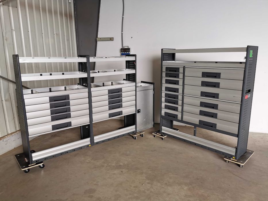 Zabudowa serwisowa warsztatowa regał samochodowy serwisowy ZESTAW BOTT