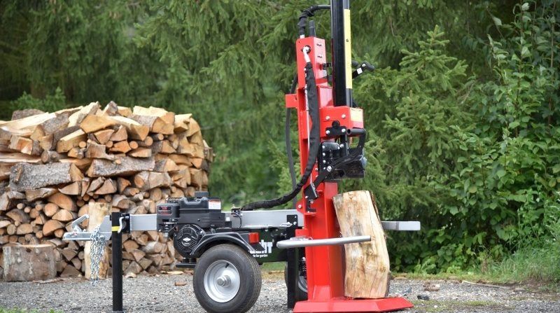 Łupanie drewna łuparką 22tony