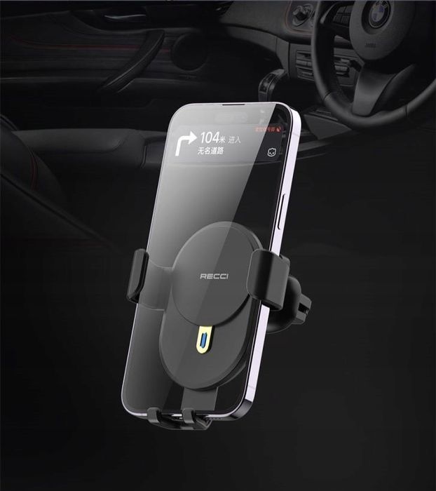 Uchwyt Samochodowy Grawitacyjny W Kratkę Z Ładowarka Indukcyjna 10W