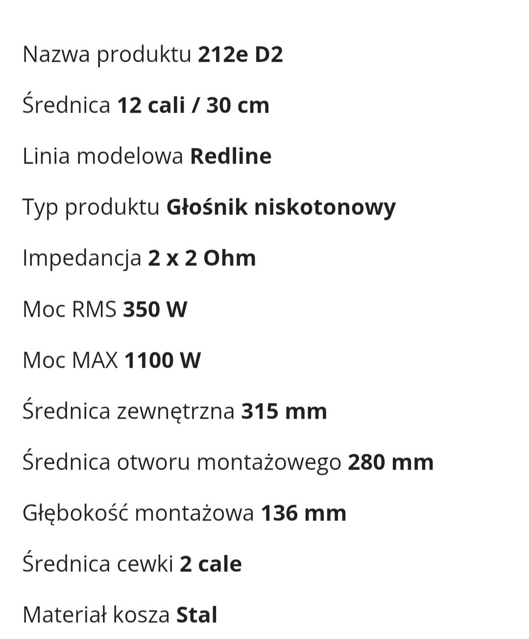 Subwoofer Aktywny DD Audio J.Nowy 1100W 350RMS