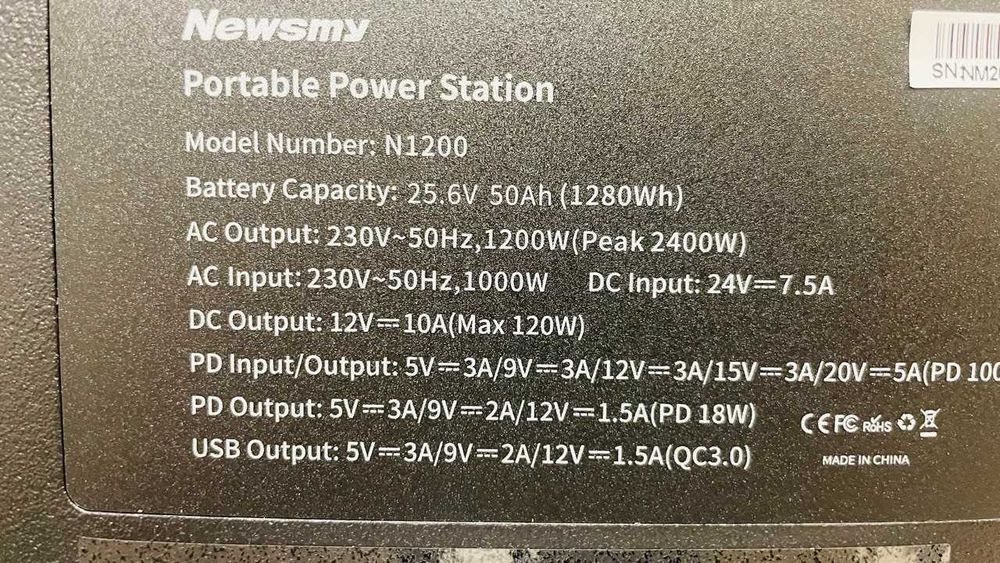 Зарядная станция NECESPOW 1200W/ 1280Wh (Ecoflow Bluetti)