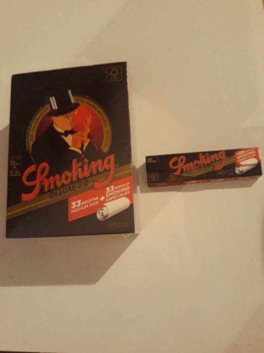 Caixa de mortalhas Smoking king size com filtros