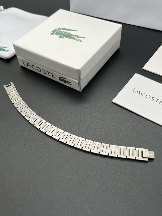 Bransoleta Meska Lacoste Metropole Nowa Srebrna