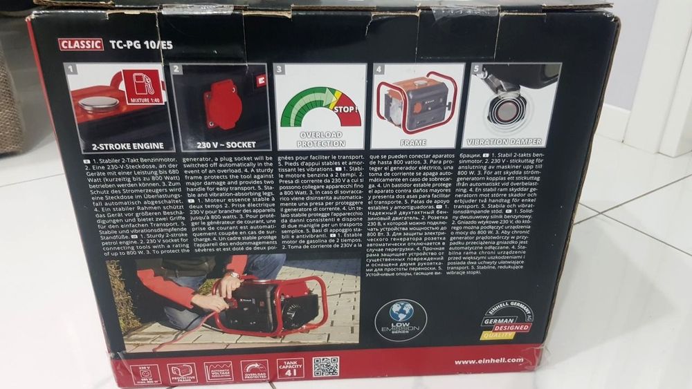 Генератор Einhell TC-PG 10/E5 800W.