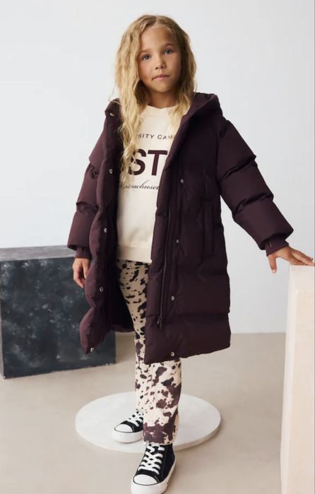 Пальто пуховик  Next куртка подовжена  для дівчинки