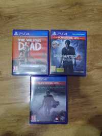 The walking dead the final season, Uncharted 4, Shadow of Mordor ps4