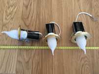 Lampy/oprawki podtynkowe, gwint E14 3szt. kolor złoty