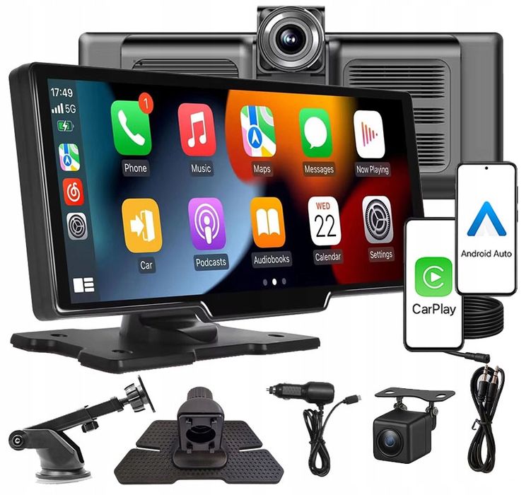 Stacja multimedialna do samochodu wideorejestrator CarPlay i AndroidAu