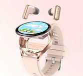 Smartwatch damski ze słuchawkami Paearofero 2w1 ZŁOTY - RÓŻOWY NOWY
