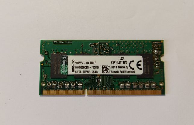 Память Kingston 2048 MB SO-DIMM DDR3L 1600 MHz (KVR16LS11S6/2)