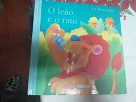 Livro "o leão e o rato" Girassol