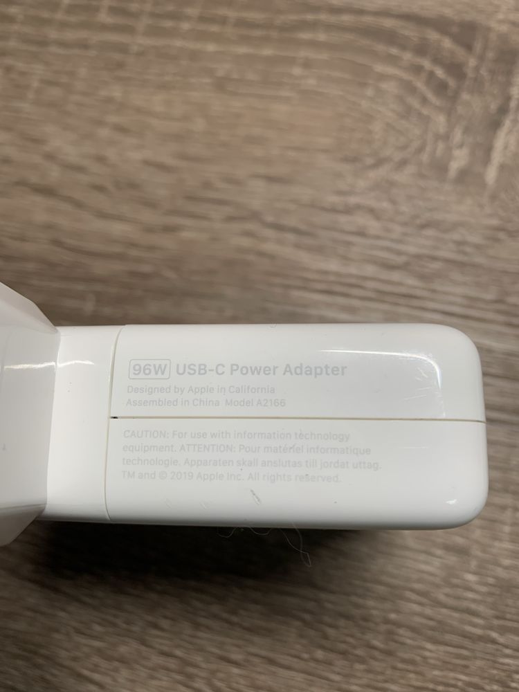 Apple 96w USB-C Type-C Блок живлення для Macbook Pro 16 2018 2019 2020