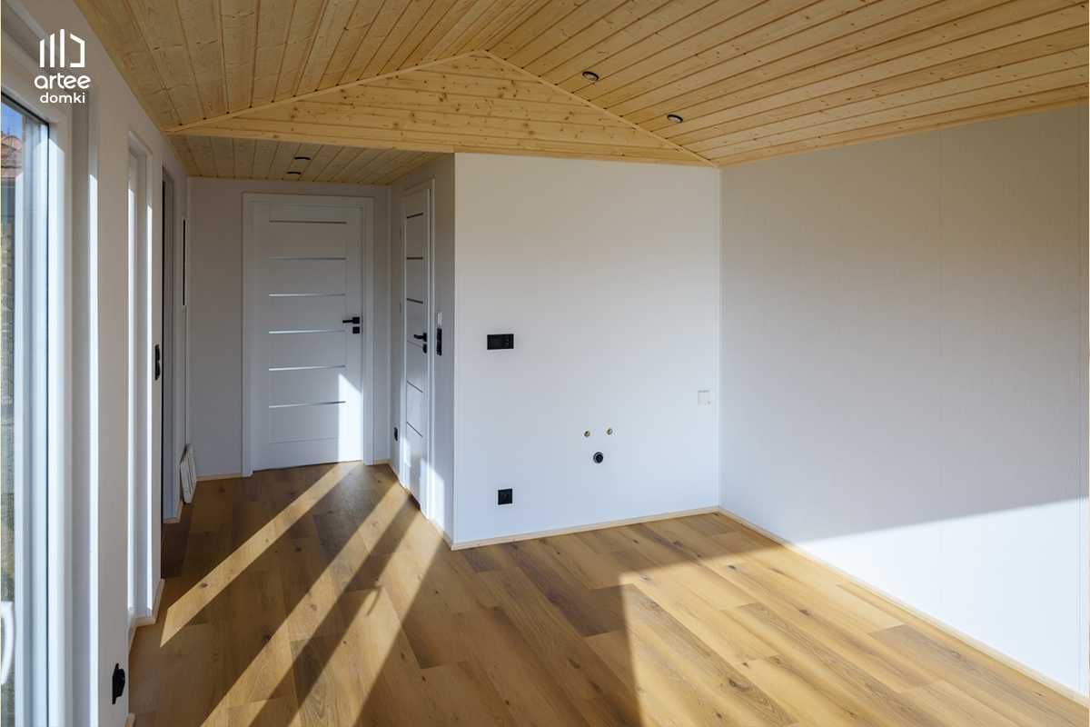 Dom drewniany • modułowy 35 m² • całoroczny • na zgłoszenie • mobilny