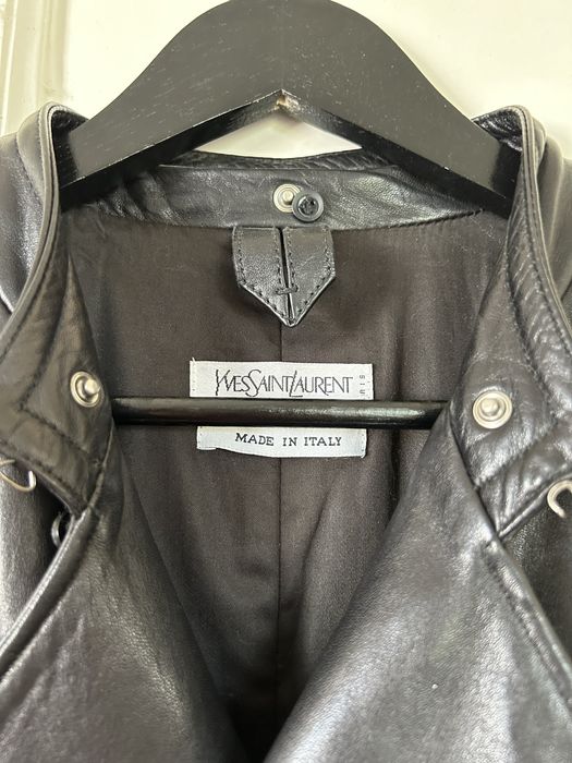 Кожанный плащ Yves Saint Laurent, мужской, размер 50