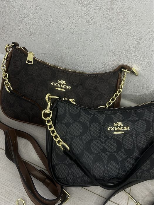 Жіноча трендова сумка багет коач Coach Teri