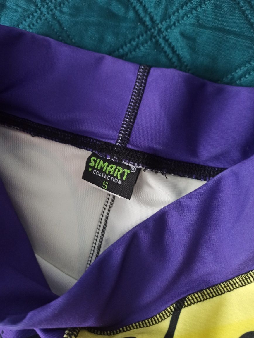 Legginsy Smart damskie kolorowe pas ze ściągaczem