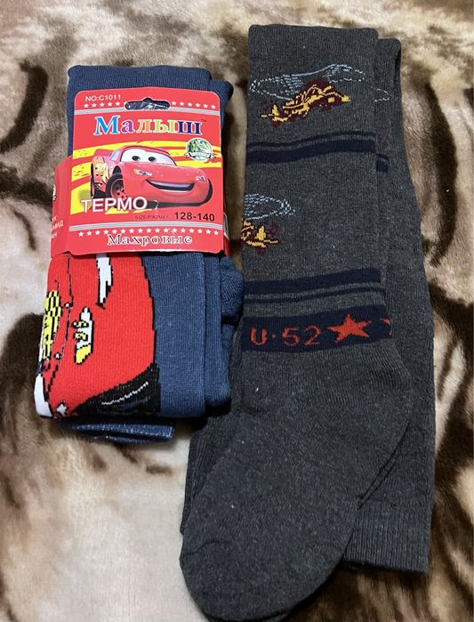 Колготки рост 128-140, термо-махра