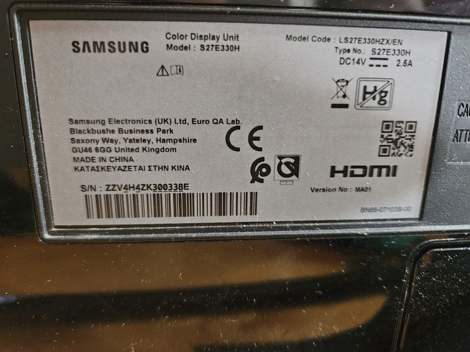 Sprzedam matrycę, ekran do monitora samsung s27e330h