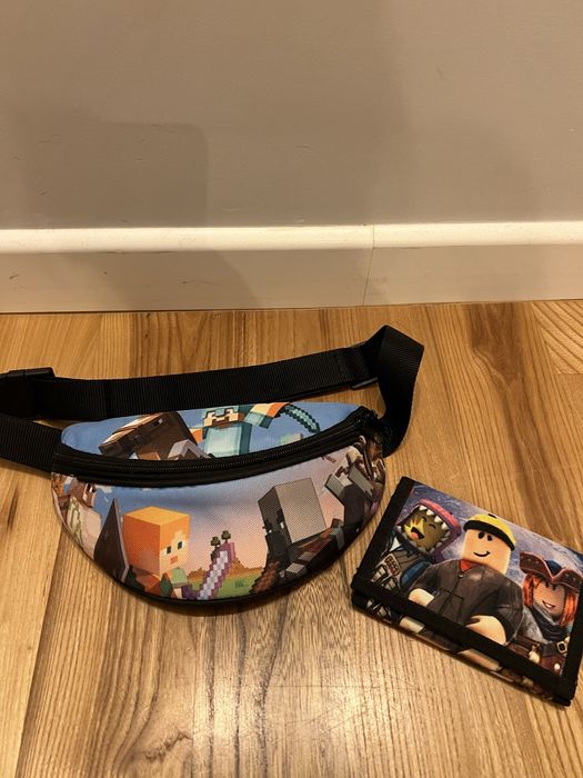 Zestaw nerka Minecraft i portfel Roblox stan idealny