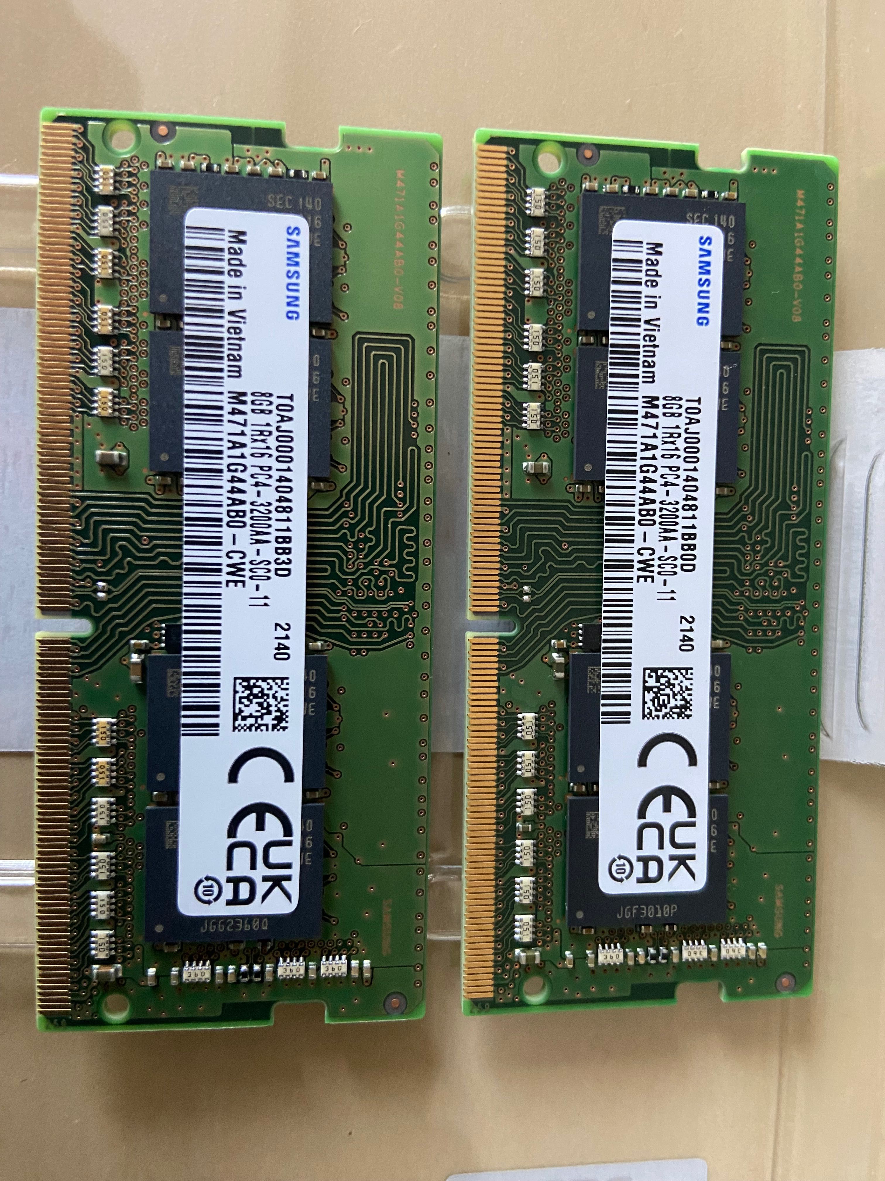 Pamięć RAM SAMSUNG 16GB SODIMM DDR4 3200mhz/2x8GB=16GB/Do laptopa