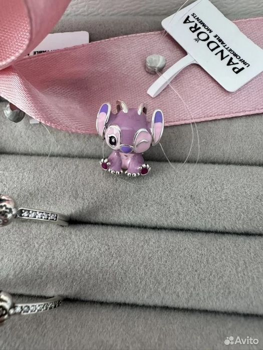 Conta  Anjo Lilo& Stitch  Disney prata