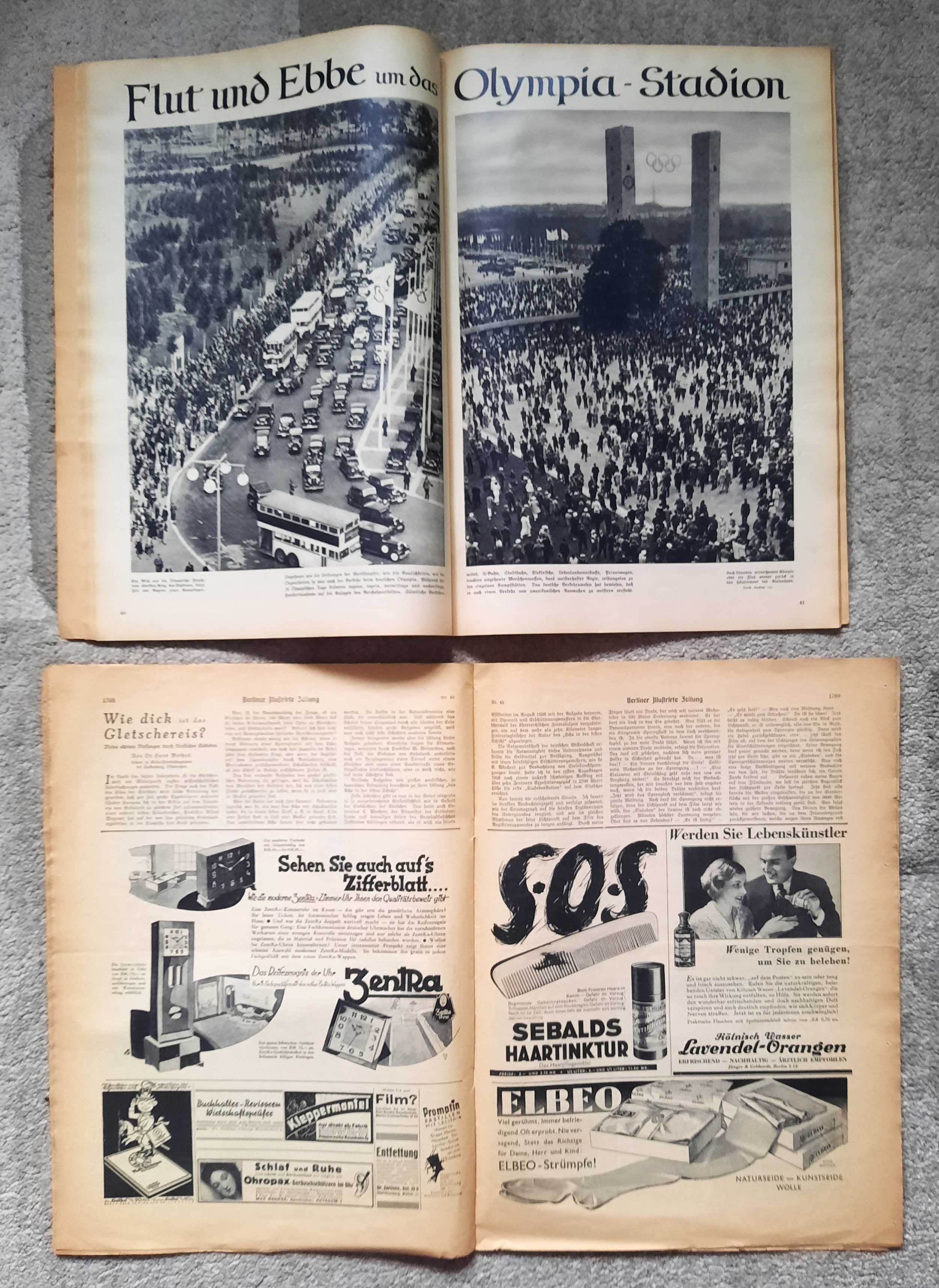 Stare Przedwojenne Gazety - Olimpiada 1936