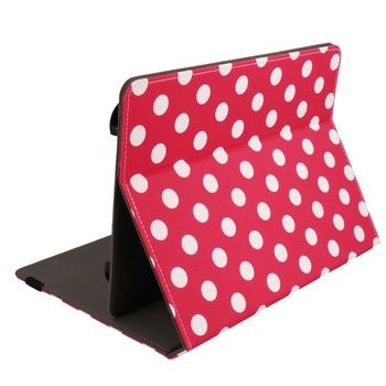 Wonder Canvas Tablet Case 10 cali groszki czerwone