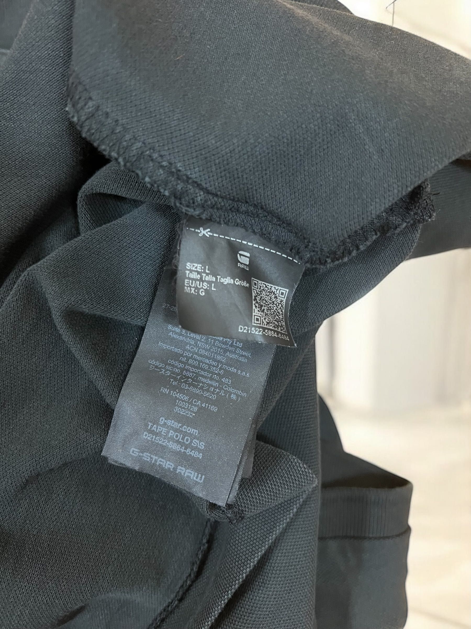 G-Star Raw Tape Polo roz. M męska czarna koszulka polo