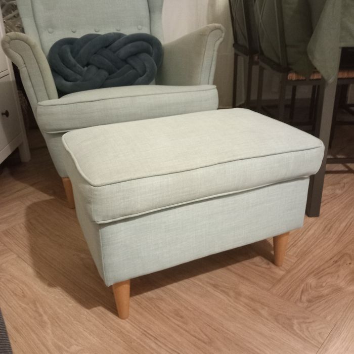 Fotel uszak z podnóżkiem