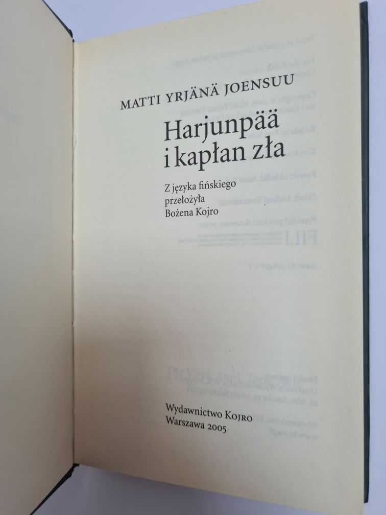 Harjunpää i kapitan zła - Matti Yrjänä Joensuu