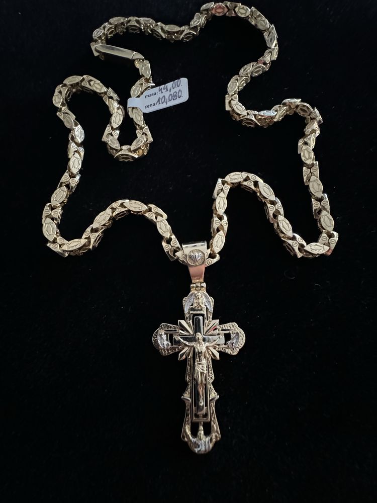 Nowy Złoty Łańcuszek Cartier Pr.585 14K.  Okazja