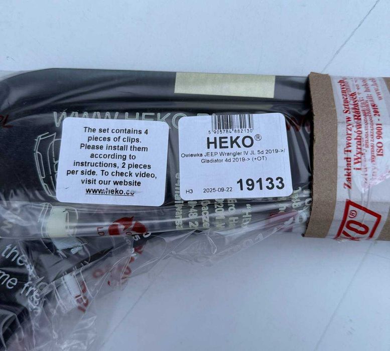 Ветровики вставные Jeep Wrangler JL / Gladiator 2019+ Heko новые 4 шт.