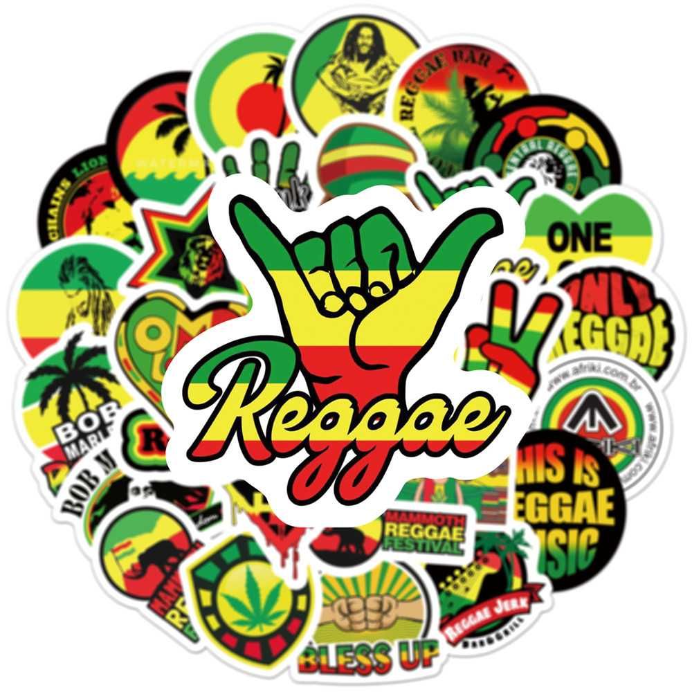50 Autocolantes Reggae Bob Marley Música Etiquetas Adesivas