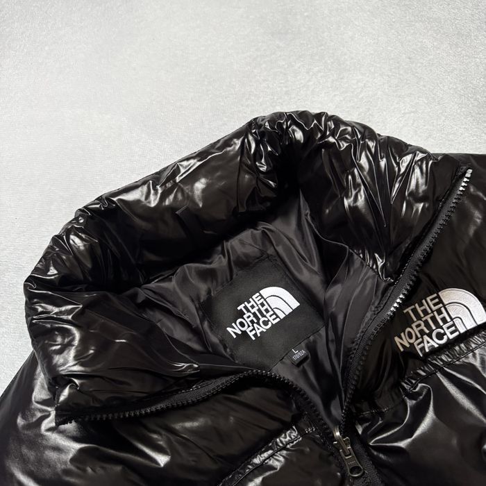 Пуховик The North Face Куртка Блестящий Пуховик Лаковый ТНФ TNF