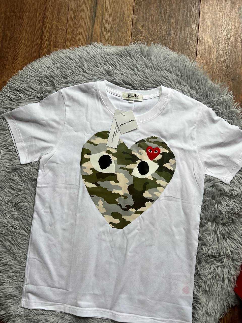 Comme Des Garcons CDG Play Koszulka White Biała
