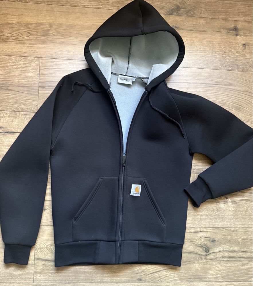Czarna męska bluza z kapturem rozpinana Carhartt