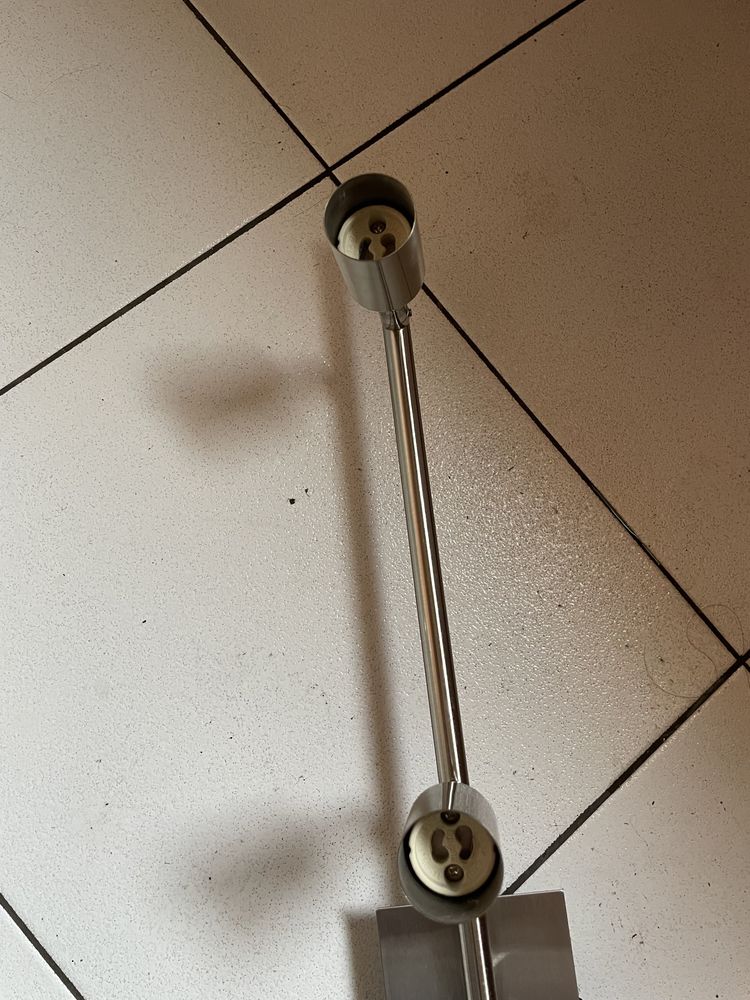 Kinkiet srebrny na 4 halogeny lampka